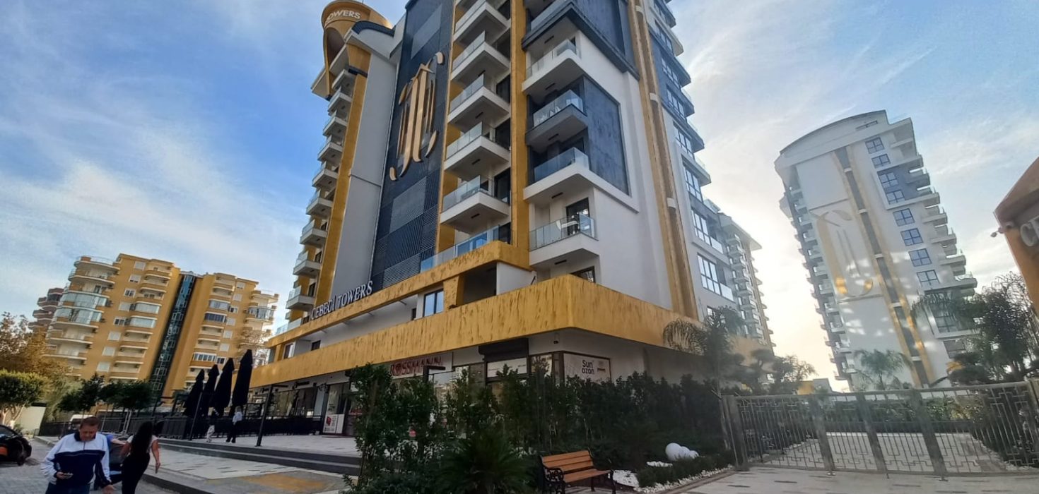 1+1 Wohnungen zum Verkauf mit Meerblick in Cebecİ Towers, direkt am Meer 41