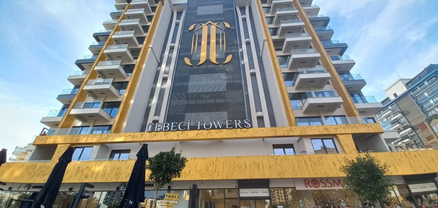1+1 Wohnungen zum Verkauf mit Meerblick in Cebecİ Towers, direkt am Meer 42